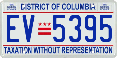 DC license plate EV5395