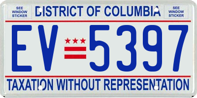 DC license plate EV5397