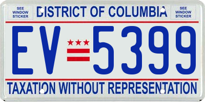 DC license plate EV5399