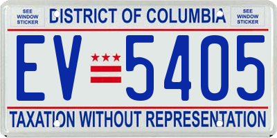 DC license plate EV5405