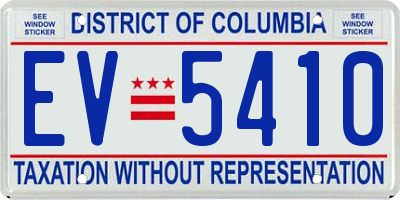 DC license plate EV5410