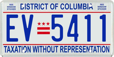 DC license plate EV5411