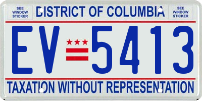 DC license plate EV5413