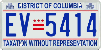 DC license plate EV5414