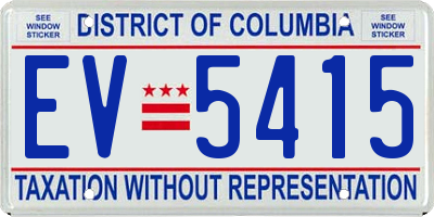 DC license plate EV5415