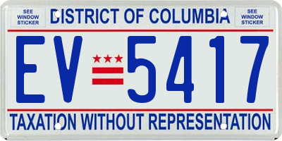 DC license plate EV5417