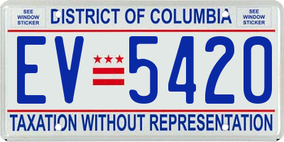 DC license plate EV5420