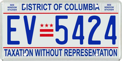DC license plate EV5424