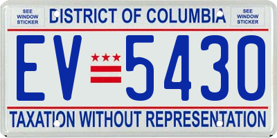 DC license plate EV5430