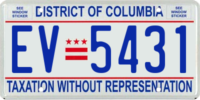 DC license plate EV5431