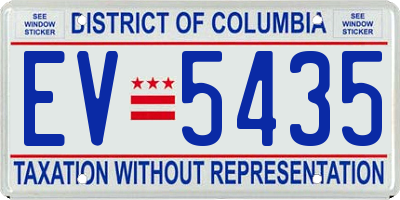 DC license plate EV5435