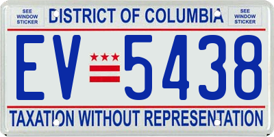 DC license plate EV5438