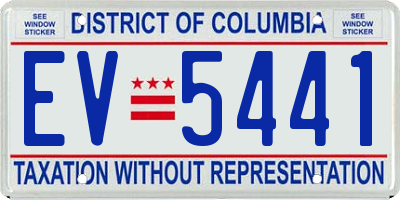 DC license plate EV5441