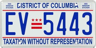 DC license plate EV5443