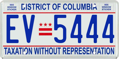 DC license plate EV5444