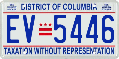 DC license plate EV5446