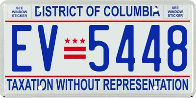 DC license plate EV5448
