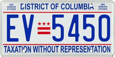 DC license plate EV5450