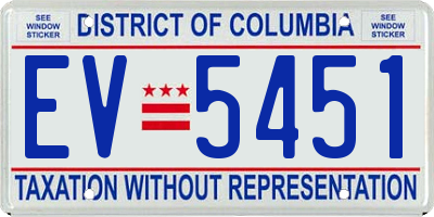DC license plate EV5451