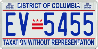 DC license plate EV5455