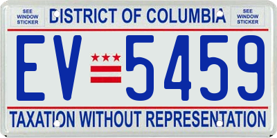 DC license plate EV5459