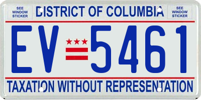 DC license plate EV5461