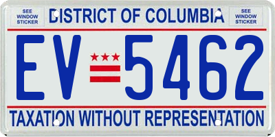 DC license plate EV5462