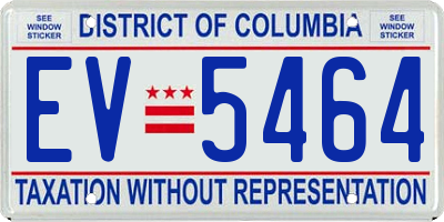 DC license plate EV5464