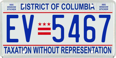 DC license plate EV5467