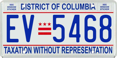 DC license plate EV5468