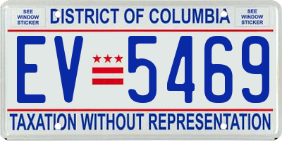 DC license plate EV5469
