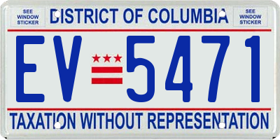 DC license plate EV5471