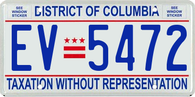 DC license plate EV5472