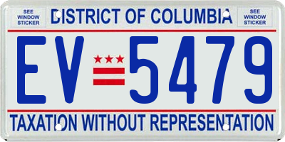 DC license plate EV5479