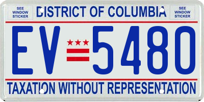 DC license plate EV5480