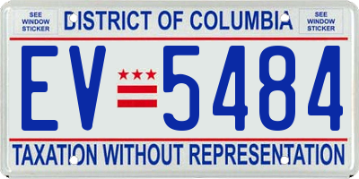DC license plate EV5484