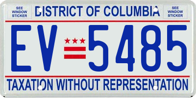 DC license plate EV5485