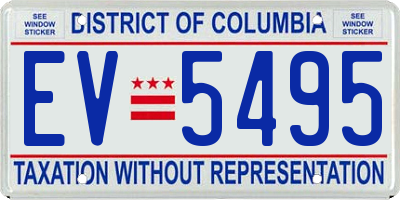 DC license plate EV5495