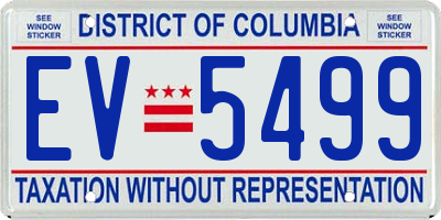 DC license plate EV5499