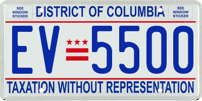 DC license plate EV5500