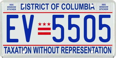 DC license plate EV5505