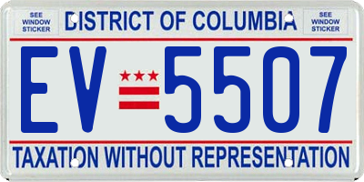 DC license plate EV5507