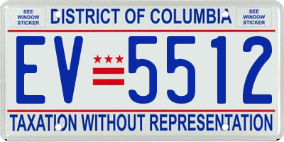 DC license plate EV5512