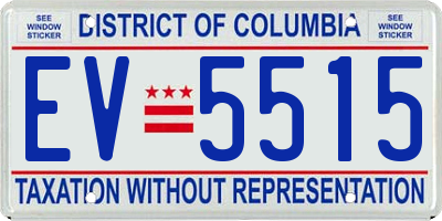 DC license plate EV5515