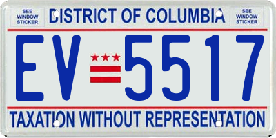 DC license plate EV5517