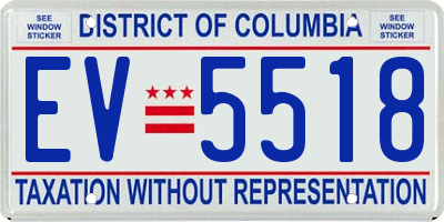DC license plate EV5518