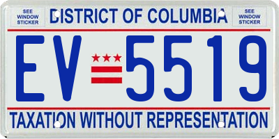 DC license plate EV5519