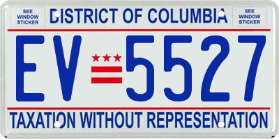 DC license plate EV5527