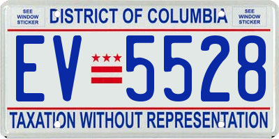 DC license plate EV5528