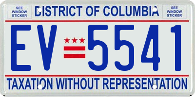 DC license plate EV5541